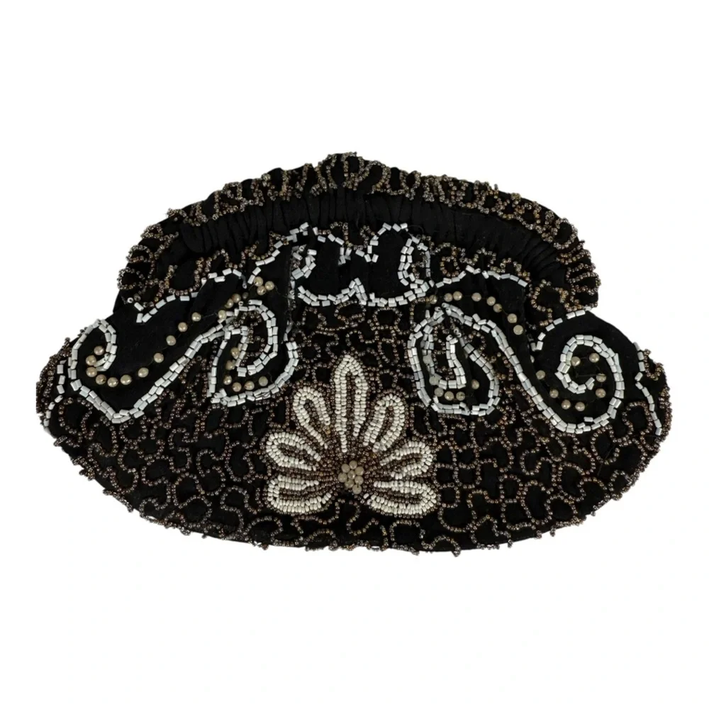 Elegant,‎ Vintage Black Beaded Clutch